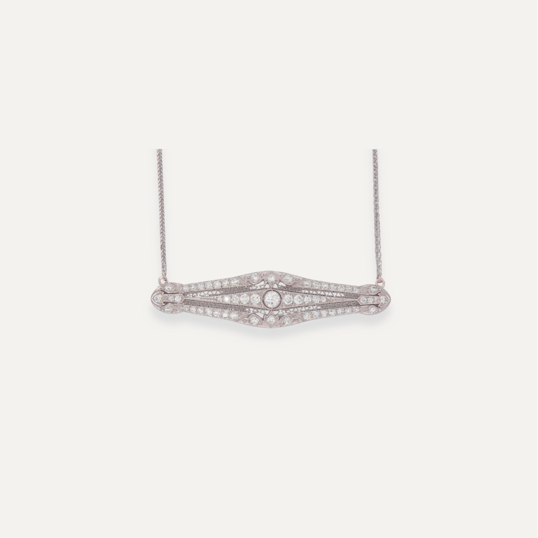 Art Deco Platinum Diamond Necklace