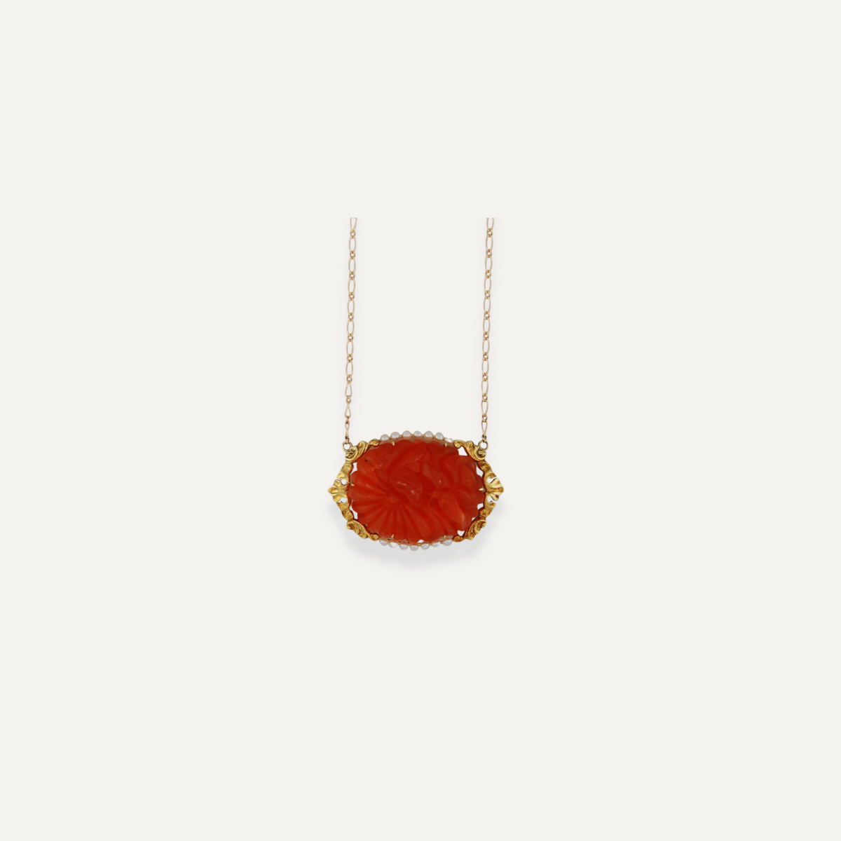 Vintage Tiffany & Co. Carnelian Pendant Necklace