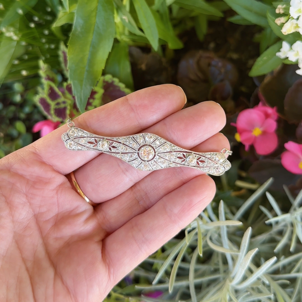 Vintage Platinum Diamond Necklace